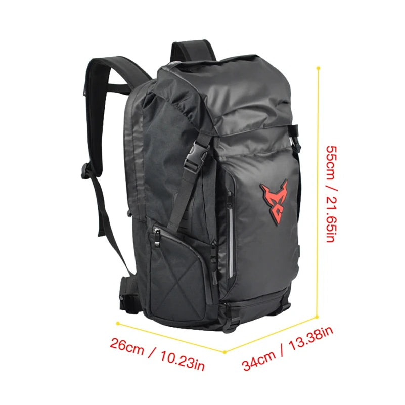 Motocentric Motorcycle Rear Seat Bag Multifunction Waterproof Motorcycle Helmet Backpack Big Capacity Motocross Tail Bag Luggage-EXPROTAS