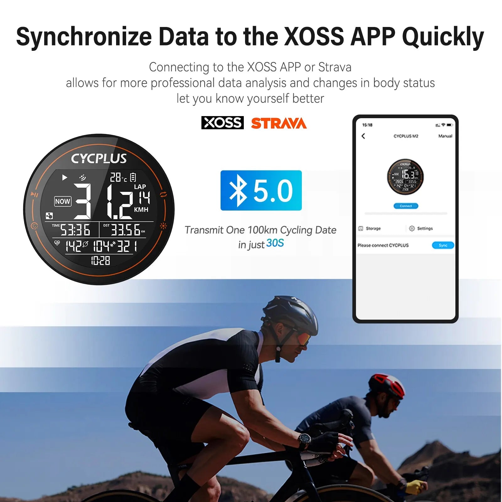 CYCPLUS M2 Wireless GPS Bicycle Computer ANT+ Bluetooth Cycling Road Bike MTB Waterproof Speed Meter Cadence Power Accessories-EXPROTAS