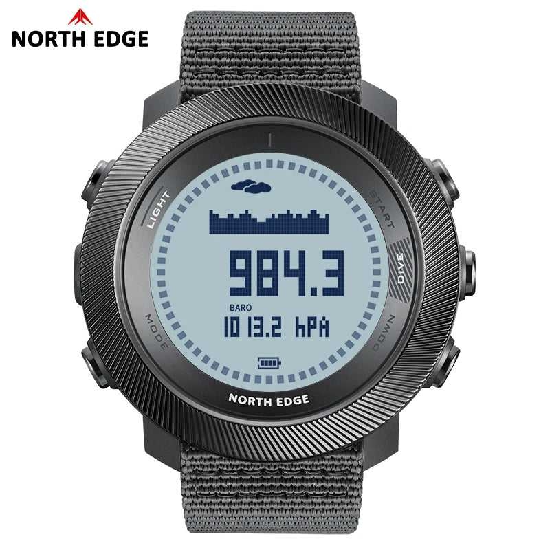 Men's Digital Dive Watch Outdoor Waterproof 100M North Edg Apache-D Sport