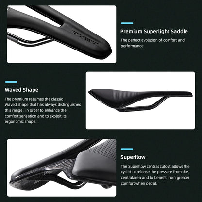 RYET Superlight Racing Saddle | 7×9mm/7×7mm Road MTB Seat Cushion Bike Fit
