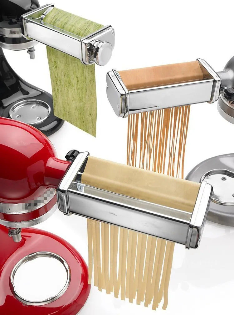Pasta Attachment for KitchenAid Mixer, Pasta Sheet Roller, Spaghetti Fettuccine Cutter,Stainless Noodle Fit All KitchenAid Chef-EXPROTAS