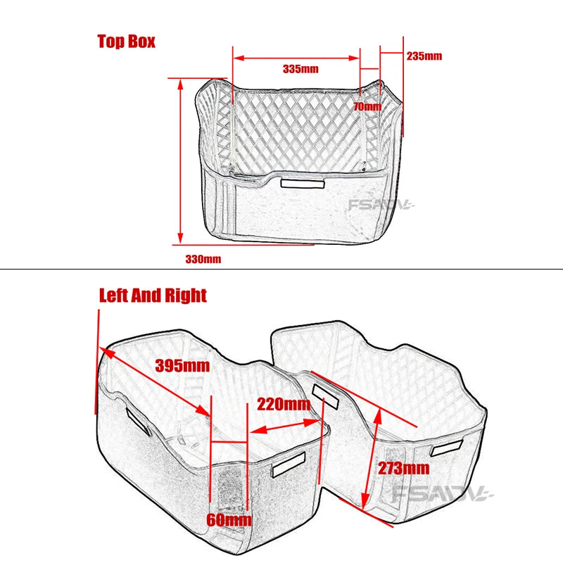 Luggage Top Box for BMW R1300GS ADV 2024 2025 2026 Side Case Cover