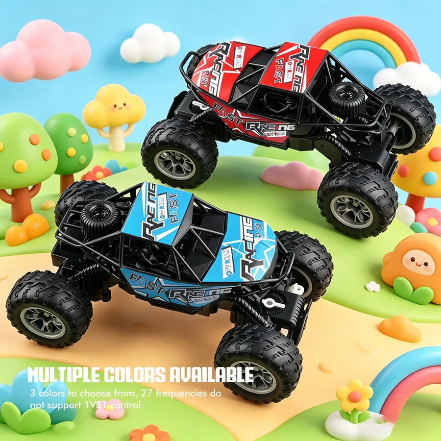 Anti-slip Rubber Tire Remote Control Car with Lights Outdoor Off-Road Toy