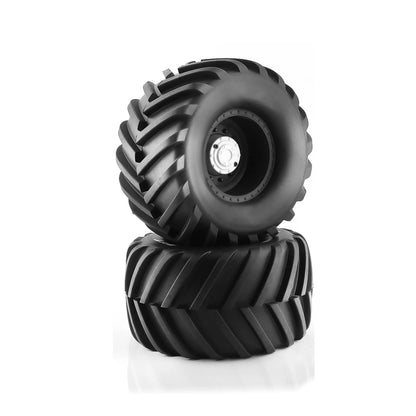 2PCS Truck Rubber Tire 1/8 RC Hex Wheels for Traxxas Maxx E-Revo