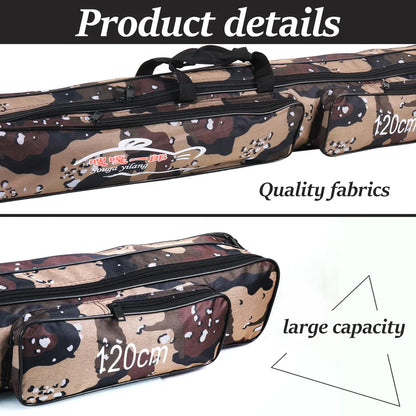 Sougayilang Fishing Rod Bag 80/120cm Nylon Tackle Storage Large Capacity Case