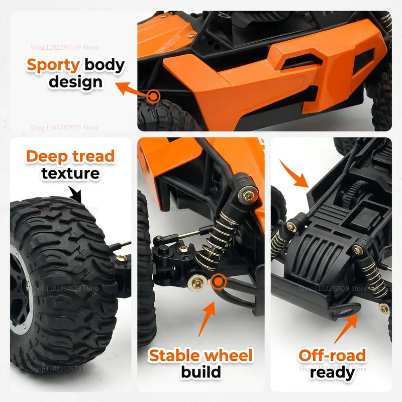 1:16 Remote Control Monster Truck 20KM/H Off-Road Electric Toy for Kids