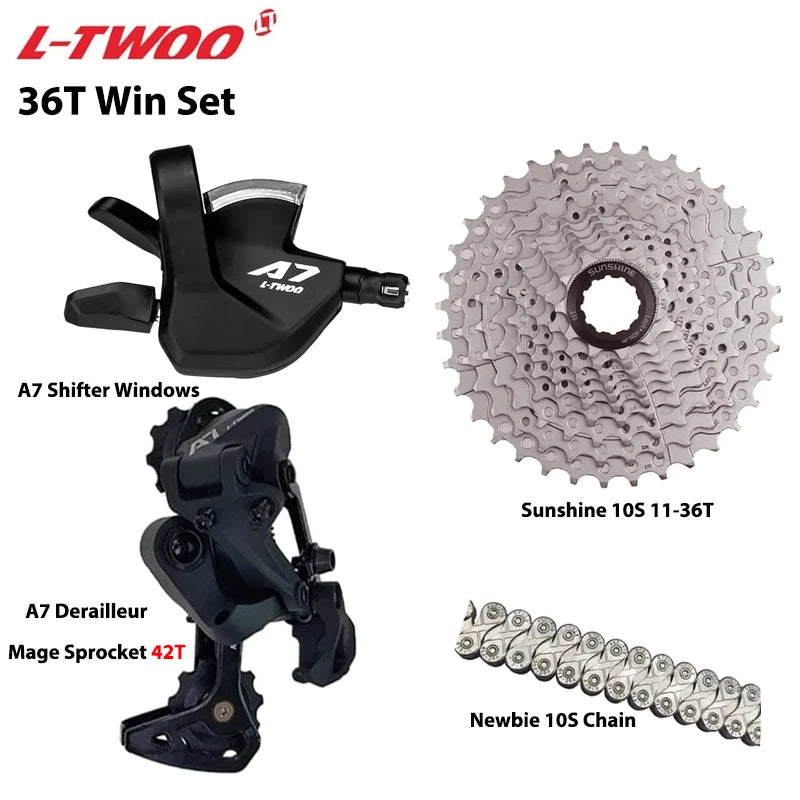 LTWOO A7 1x10 MTB Drivetrain Kit Shifter Rear Derailleur Cassette Chain - EXPROTAS