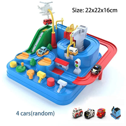 Racing Rail Car Model Educational Toys Children Track Adventure Game Brain Mechanical Interactive Train Animals Space Rocket Toy-EXPROTAS