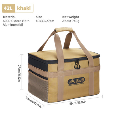 Camping Storage Bag Folding Outdoor Gas Tank Cookware Container 42L 490g