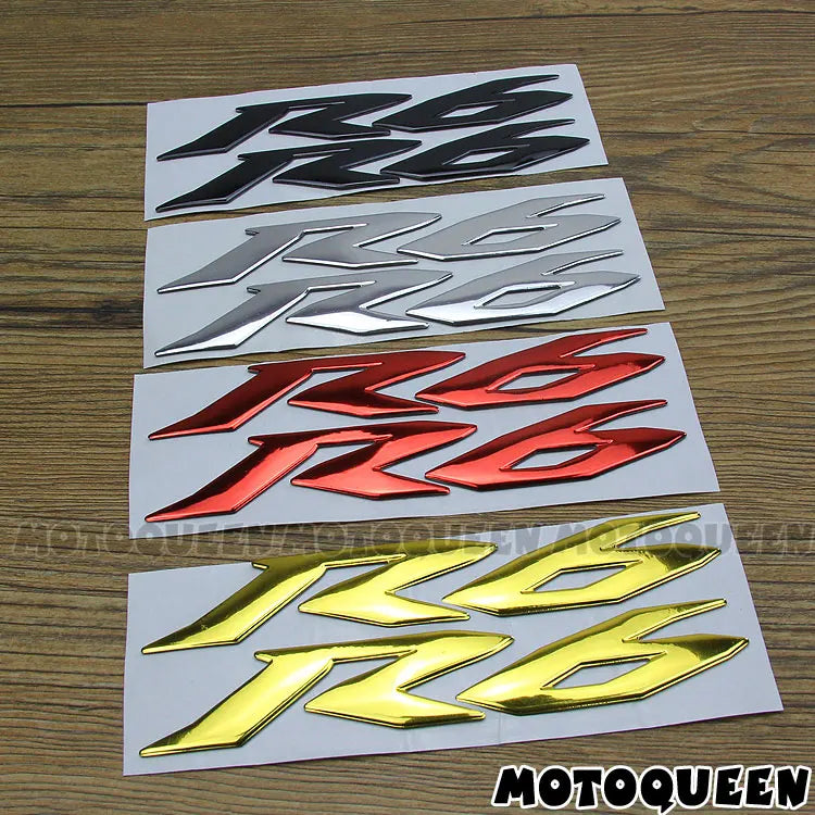 For YZF R6 YZF6000 Stickers Motorcycle 3D Chrome Reflective Decals Tank Pad Shell Body Wind  Fairing Pvc-EXPROTAS
