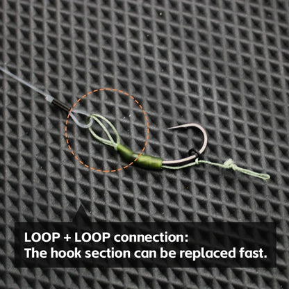 Carp Ready-Tied Slip-D Hair Rig with Boilie Hook - EXPROTAS
