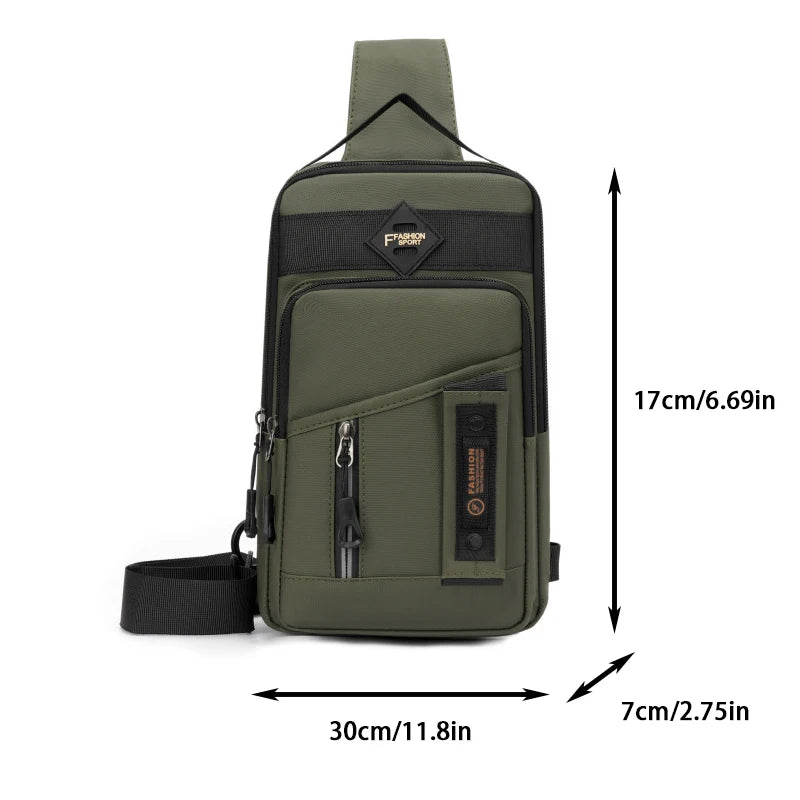 Outdoor Chest Bag Sling Backpack Travel Men Crossbody Shoulder Pack