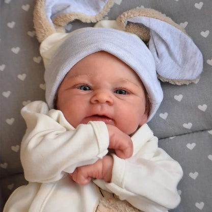 19inch Already Painted Finished Newborn Reborn Baby Doll Elijah Awake