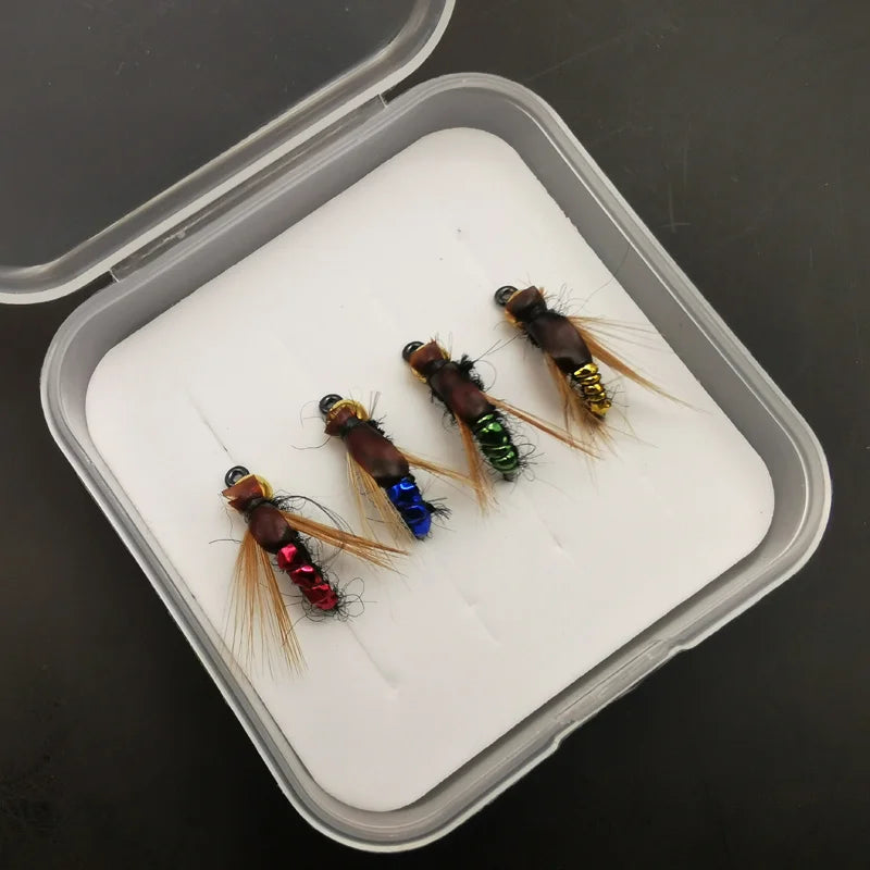 Fly Fishing Flies 4pcs Nymph Lures Baits for Trout Bass Artificial Insect