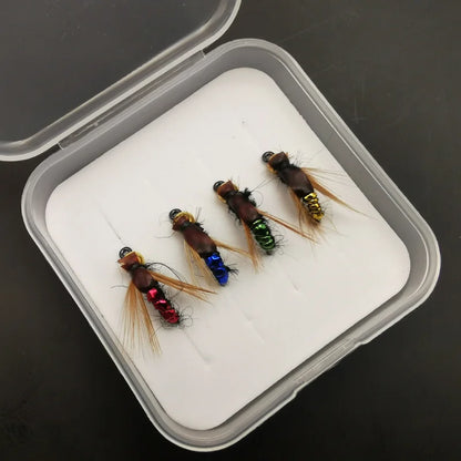Fly Fishing Flies 4pcs Nymph Lures Baits for Trout Bass Artificial Insect