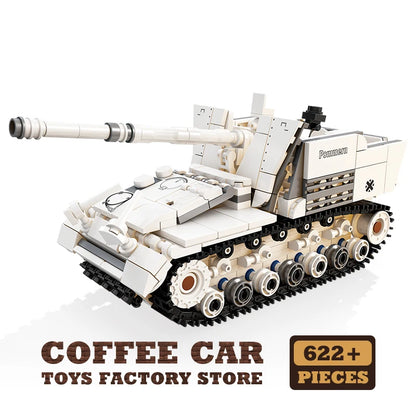 WW2 Anti-Tank Gun Building Blocks Military Weapon MOC Armored Car Model Toy Gift