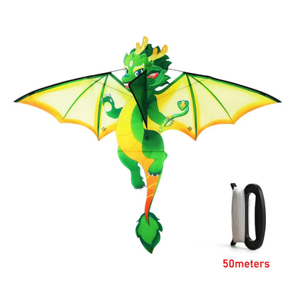 Yongjian Green Chinese Dragon Kite 50m Upgraded Cartoon Stunt Kite