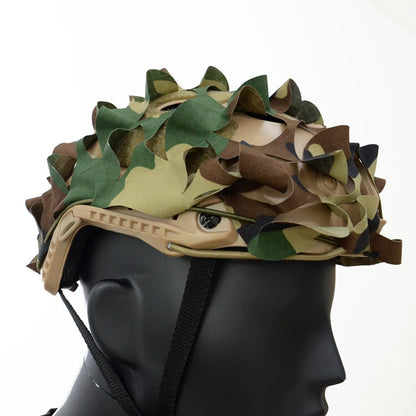 3D Camo Net Helmet Cover Laser Cut Nylon Scrim for Airsoft Paintball Hunting