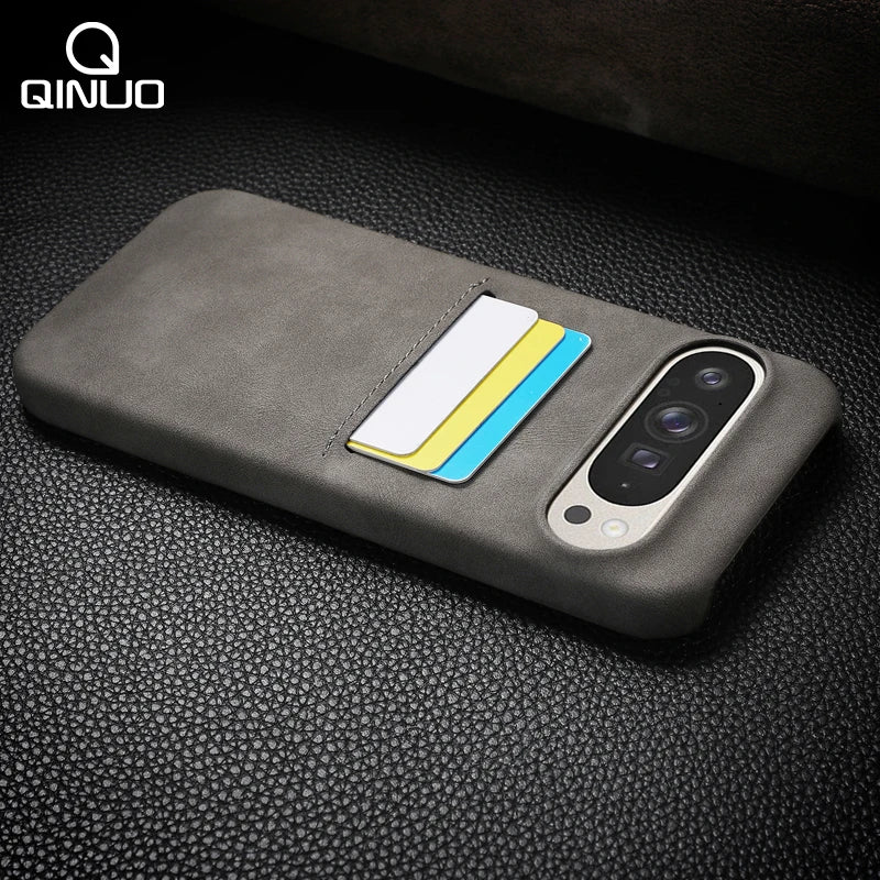 Sheepskin Style Leather Card Case for Google Pixel 8-10 Pro XL Matte Cover