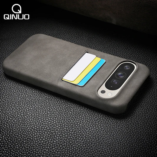 Sheepskin Style Leather Card Case for Google Pixel 8-10 Pro XL Matte Cover