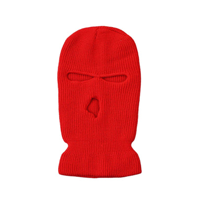 Motorcycle Windproof Full Face Knit Hats Custom SkiMask Men Warm Wool Balaclava embroidery Winter hats Knitted 3 Holes Ski Mask-EXPROTAS
