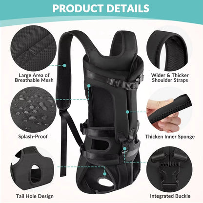 Pet Front Dog Carrier Backpack Adjustable Travel Mesh Bag Small Dogs