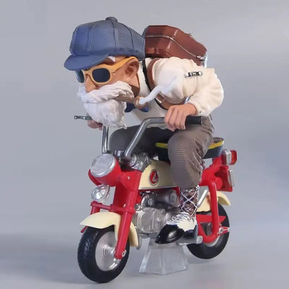 13cm Dragon Ball Z Anime Figures Figurine Locomotive Series Pvc Statue Collectible Motorcycle Roshi Goku Model Decor Toys-EXPROTAS