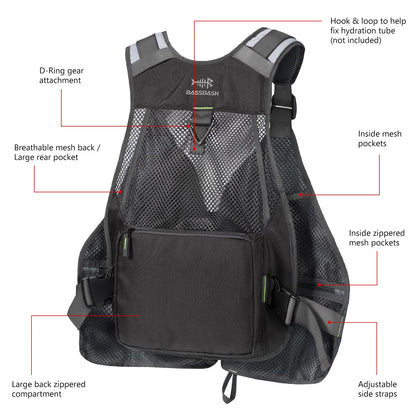 Breathable Fishing Tackle Vest Bassdash Adjustable Outdoor Sports Waistcoat