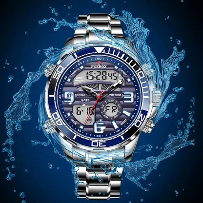 2024 Top Brand Luxury Digital Mens Watches Top Luxury Sport Quartz Wristwatch For Men All Steel Military Waterproof Clock+Box-EXPROTAS