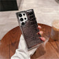 Gradient Crocodile Leather Case for Samsung Galaxy S23-S25 Ultra Plus Hard Cover