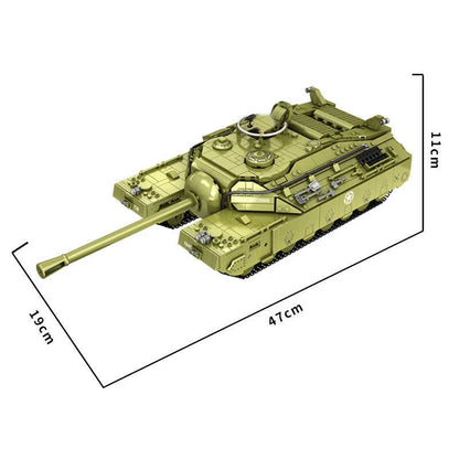 WW2 US T28 Super Heavy Tank Building Blocks Military Brick Model Toy Set