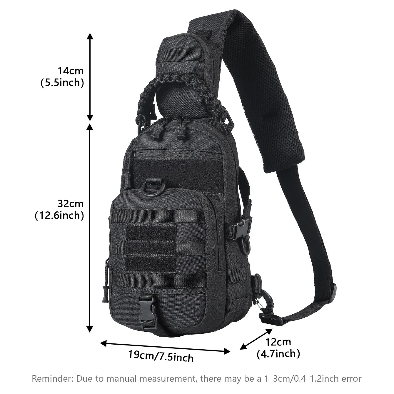 Tactical Chest Bag Sling Backpack Outdoor Travel Military Mens Molle Bags
