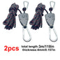 4mm Tent Rope Tightener Pulley Ratchet Hook for Camping Awning Canopy