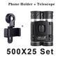 500x25 HD Zoom Binoculars Folding Long Distance Hunting Camping Outdoor Optics