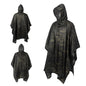 Men's Military Camo Waterproof Raincoat, Impermeable Zipper Rain Poncho for Motorcycle