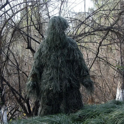 3D Ghillie Suit Camo Set 5PCS Withered Grass Hunting Outfit for Outdoor