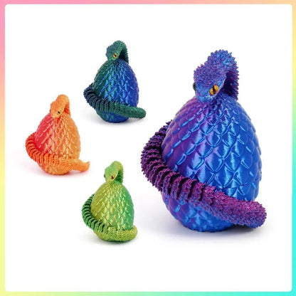 3D Printed Snake Egg Figure Toy Anime Creative Stress Relief Ornament