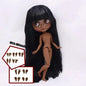 ICY DBS Blythe Doll Black Hair Joint Body Glossy Matte Face DIY Dress Up