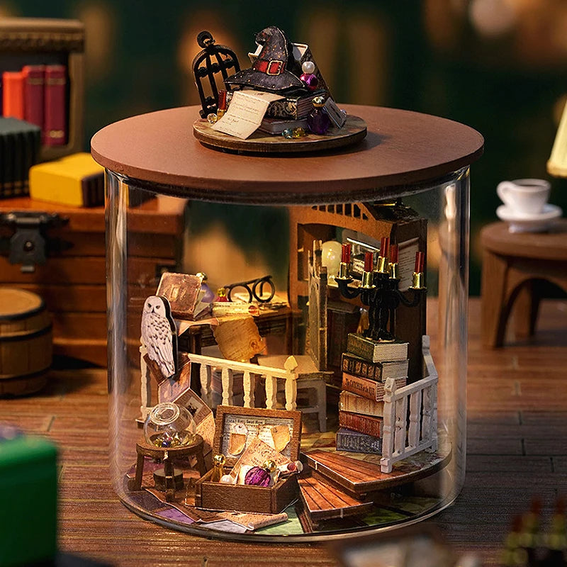 Wooden Mini DIY Dollhouse Kit with Furniture 3D Room Model Puzzle Decor Gift - EXPROTAS