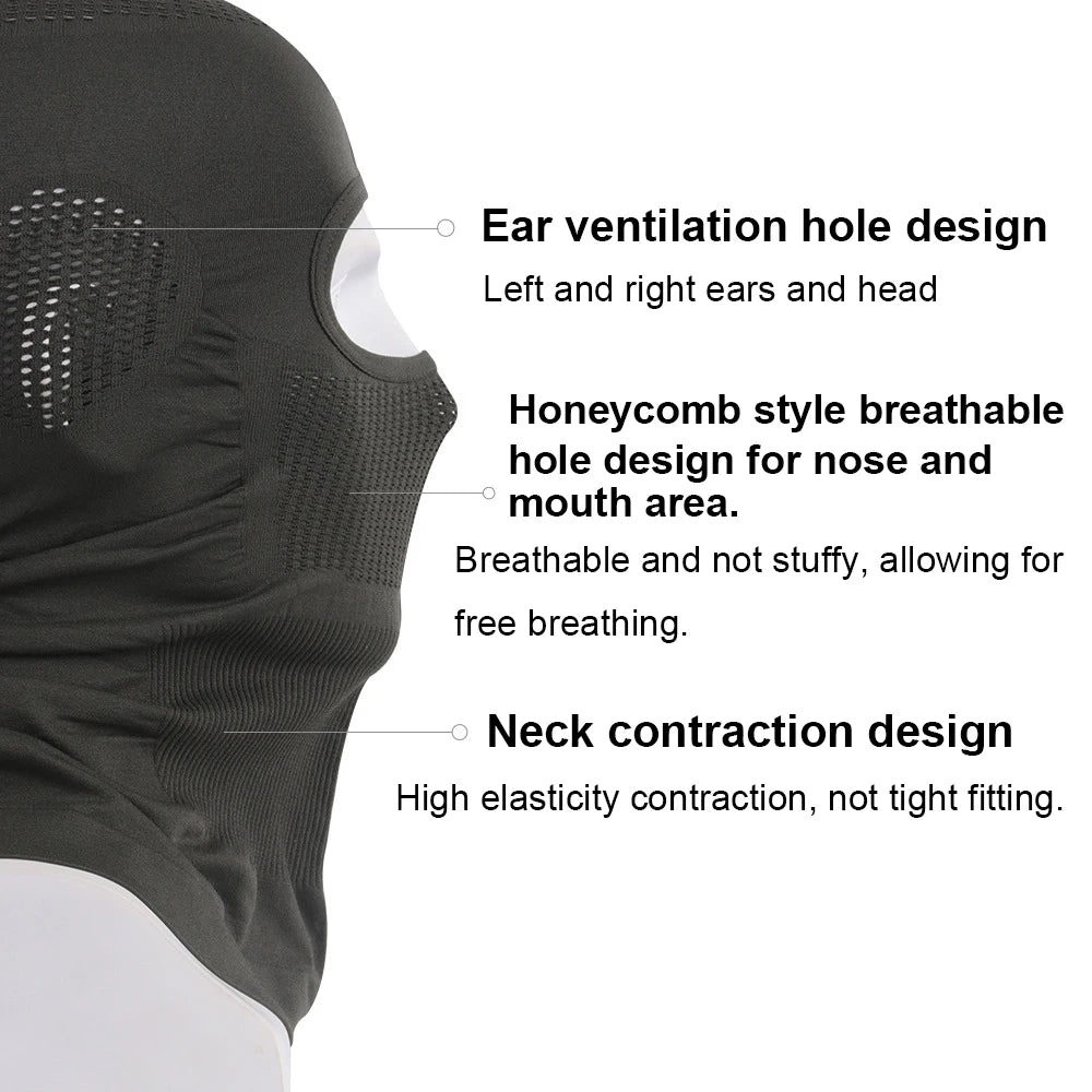 4Pcs Full Face Mask Balaclava Cycling Ski Motorcycle Warm Black Men