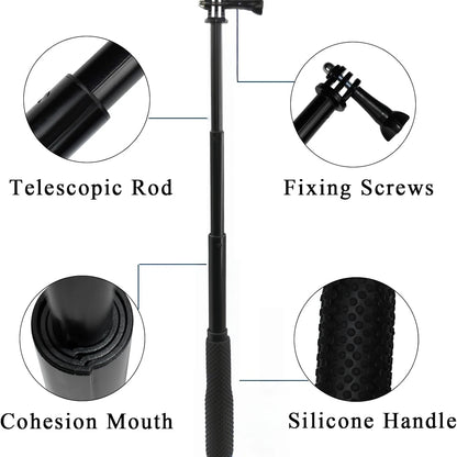 Extendable Selfie Stick for Action Camera GoPro Hero DJI Osmo 13 11 10