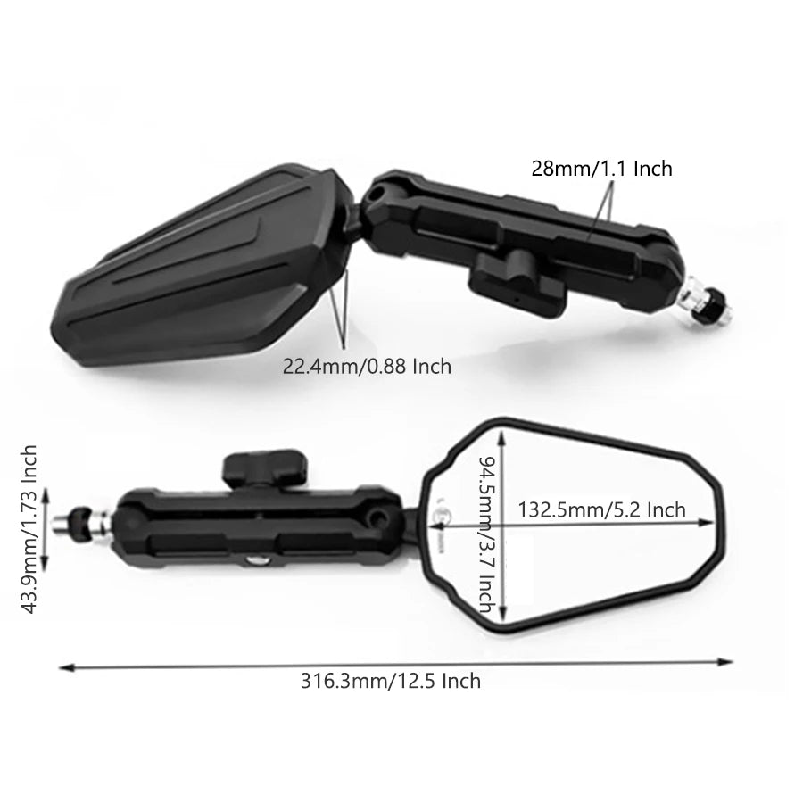 High Quality Universal Motorcycle Foldable Rear View Mirror-EXPROTAS
