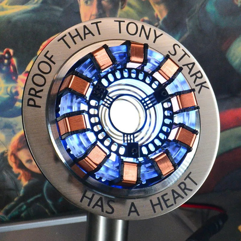 Avenger Iron Man Mk1 Arc Reactor Tony Stark Heart Of Mark Figure Led Light Model Superhero 1:1 Cosplay Toys Chest Lamp Kids Gift-EXPROTAS