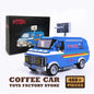 Mystery Town Sci-Fi Retro Van Building Blocks MOC City Street Vehicle Toy Set