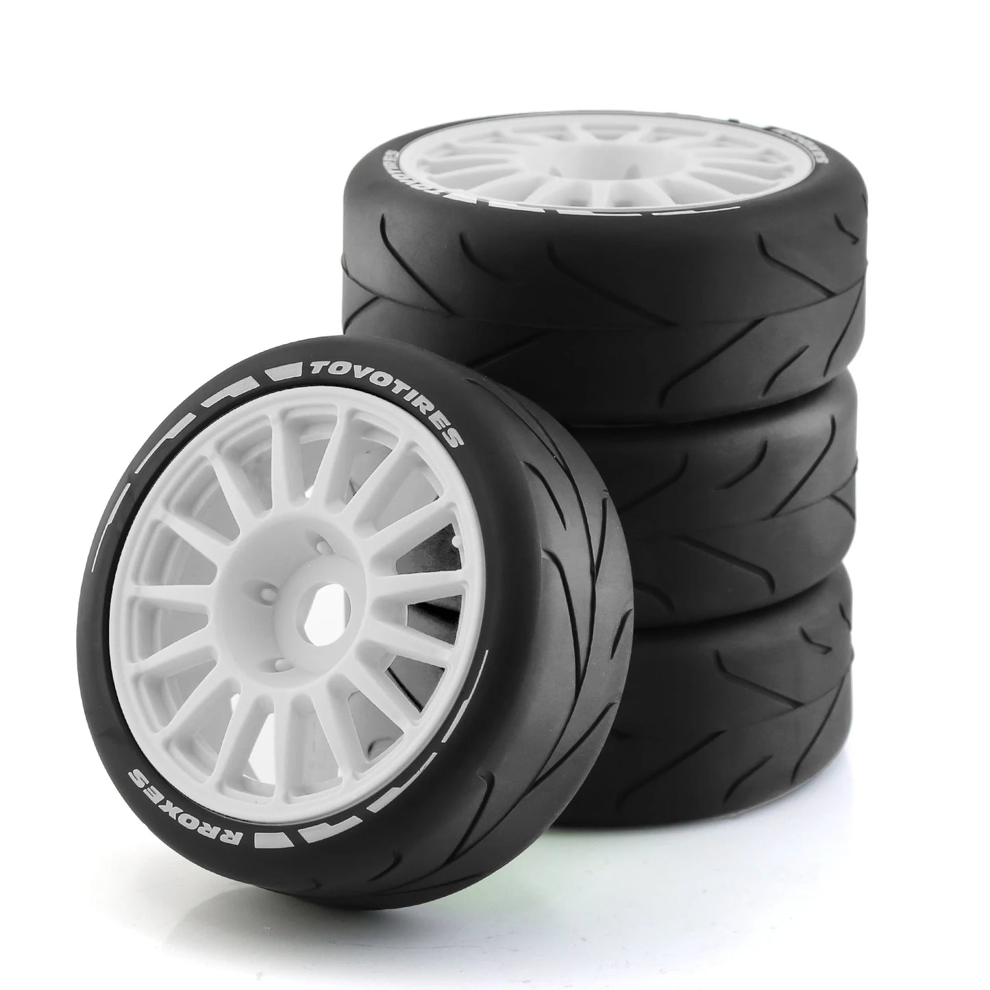 4pcs 1/8 RC On Road Car Tires Wheels for HPI WR8 HSP Hobao ARRMA Redcat Losi