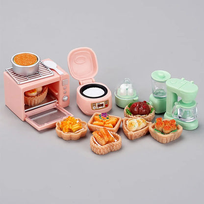 Miniature Dollhouse Electric Oven Accessories 1/6 Scale Bread Food