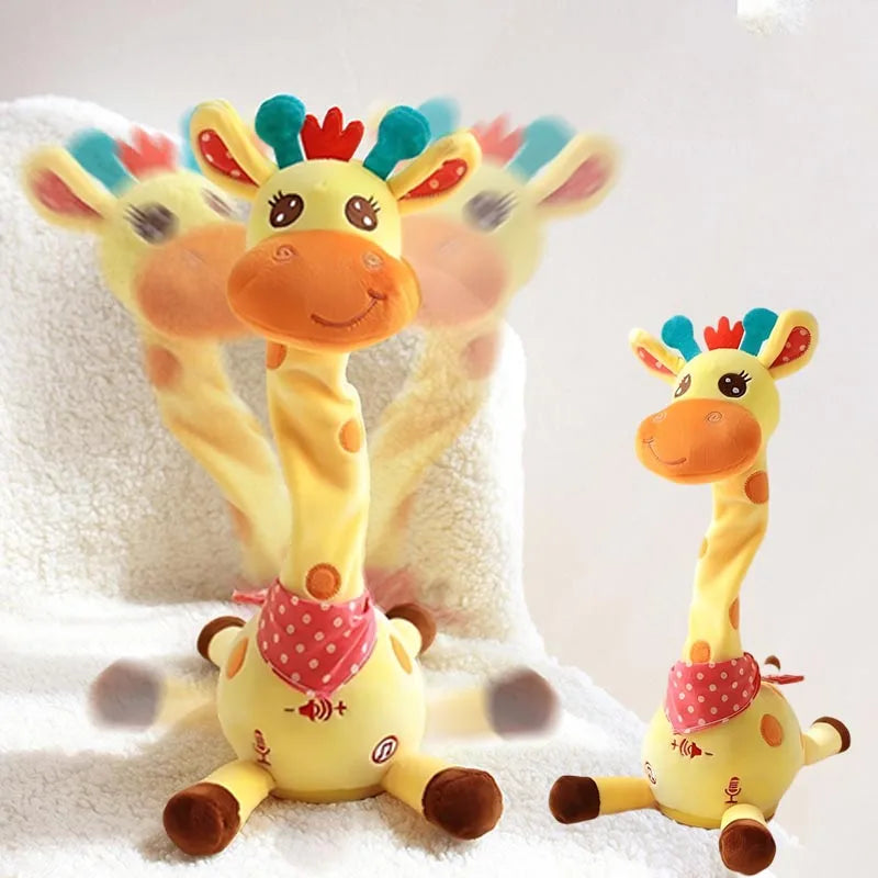 Dancing Talking Giraffe Toy Plush with 10 Songs Adjustable Volume Repeating