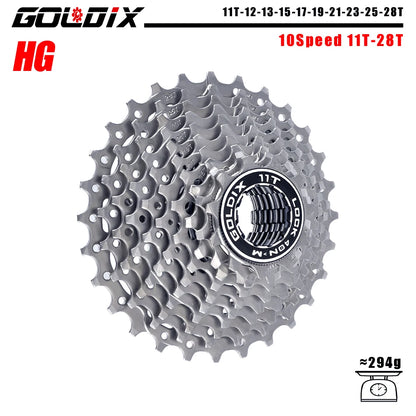GOLDIX 8–12 Speed Cassette 11-25T 11-28T 11-32T 11-34T 11-36T Compatible Shimano SRAM - EXPROTAS