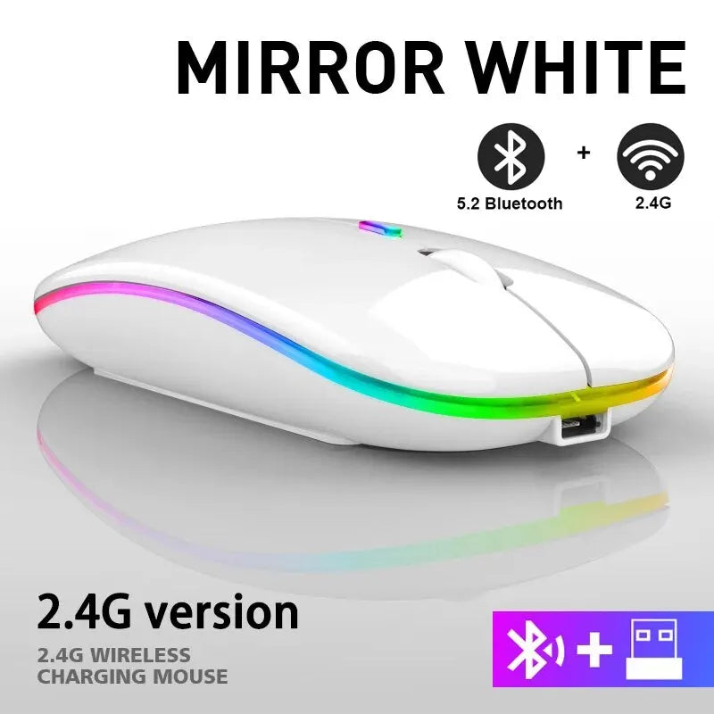 RGB Wireless Bluetooth Mouse 3600DPI LED Rechargeable for PC Laptop Gamer