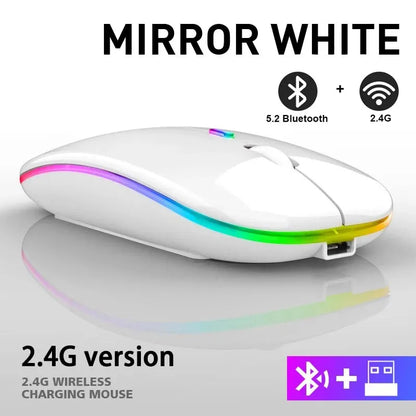 RGB Wireless Bluetooth Mouse 3600DPI LED Rechargeable for PC Laptop Gamer
